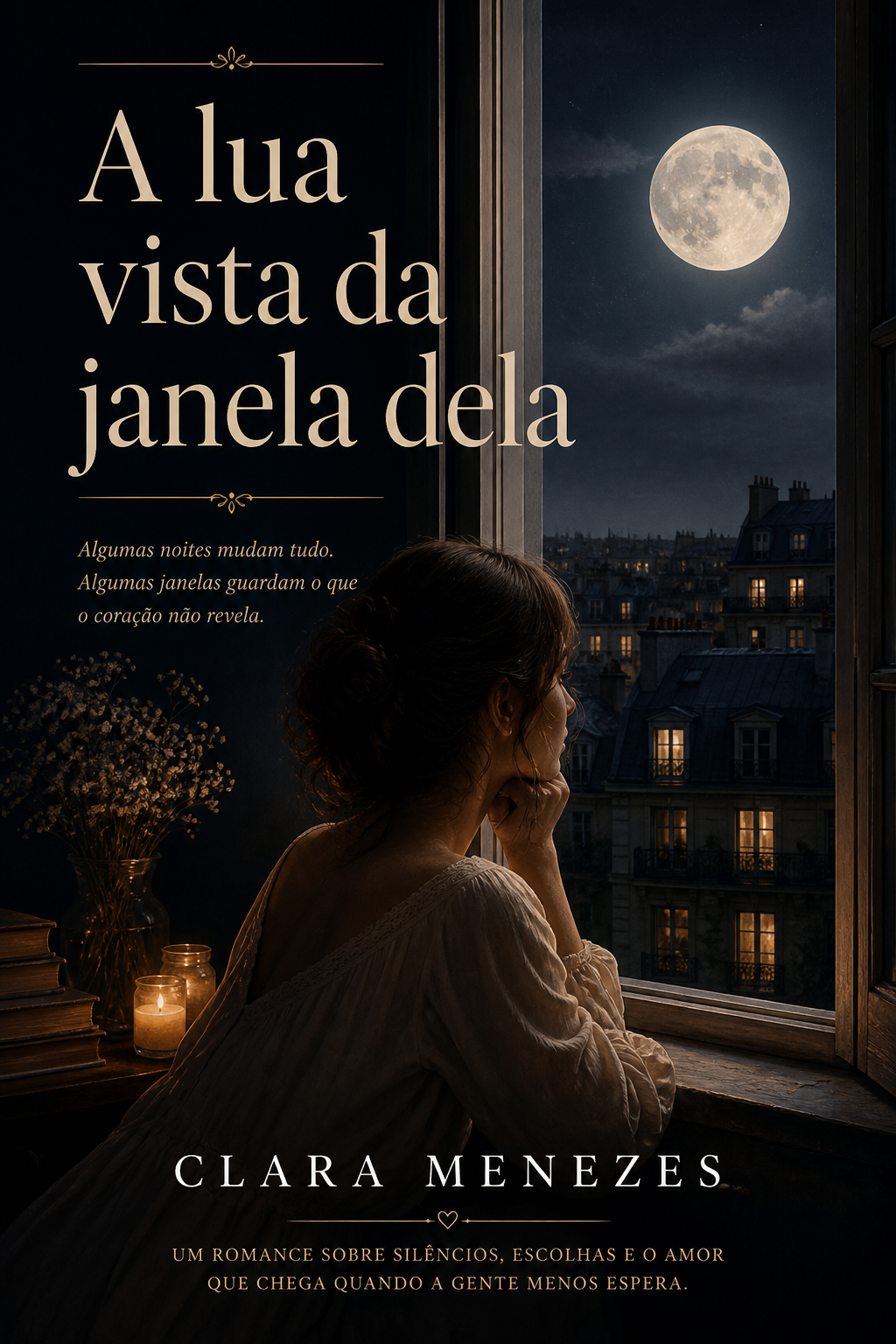 A lua vista da janela dela